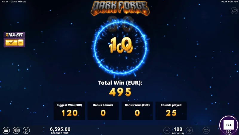 Dark Forge - Super Free Spins bónusz mód sötét palettával